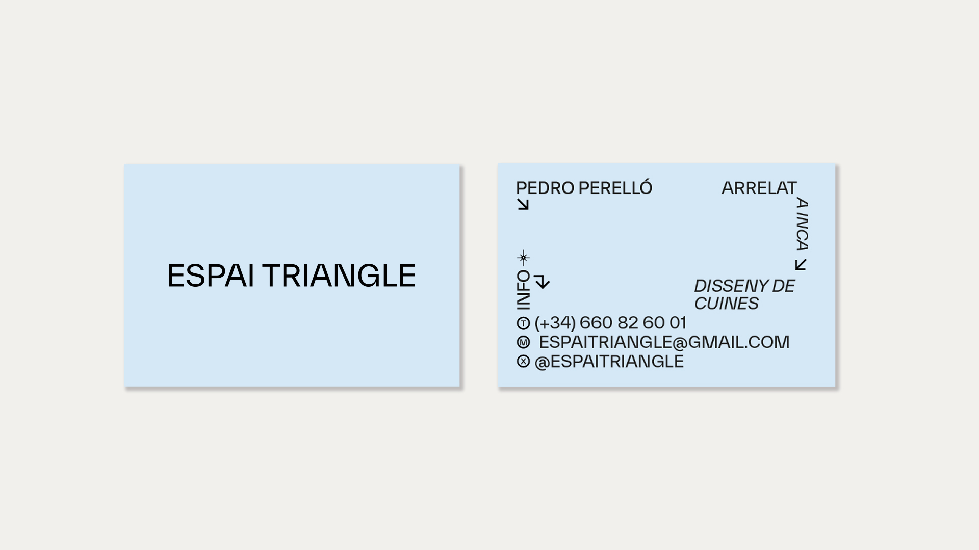 Aplicaciones de marca Espai Triangle — diseño por Indigo Estudio Mallorca