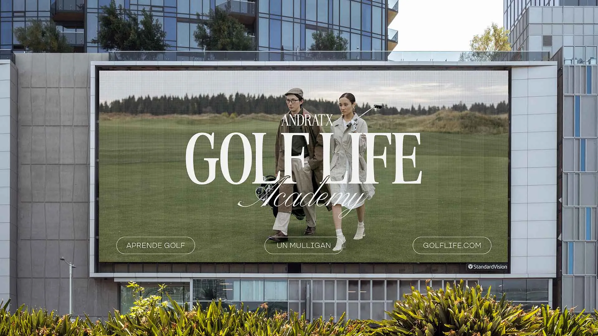 Visuels de la Golf Life Academy Andratx — conception graphique par Indigo Estudio Mallorca