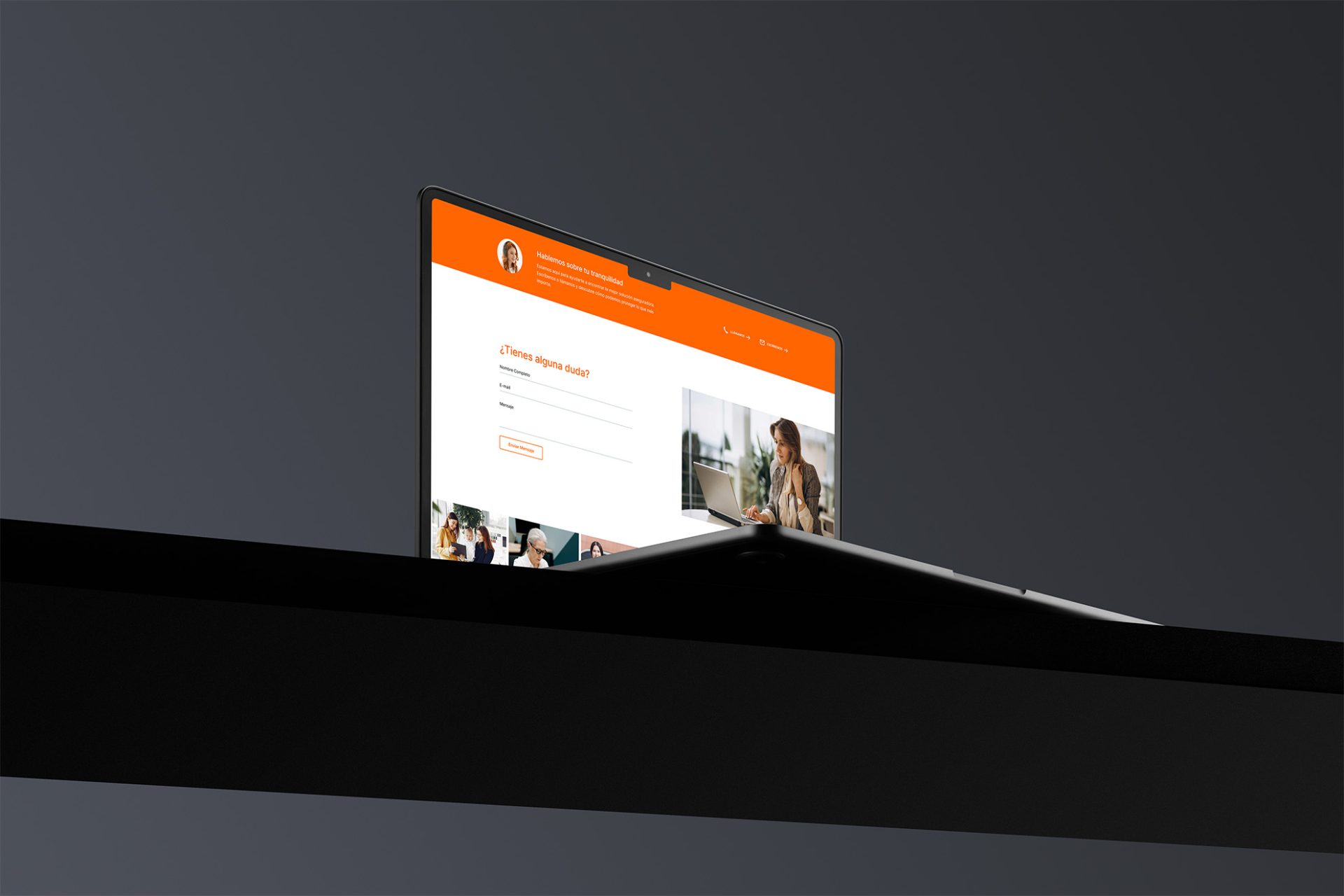 ABR Seguros-Service-Seite als Mockup – Webdesign von Indigo Estudio Mallorca