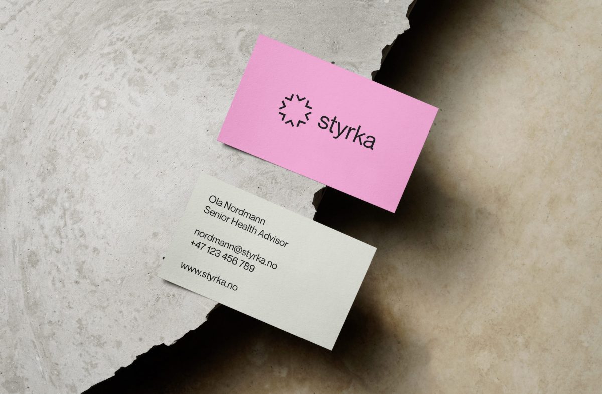 Styrka-Visitenkarte – Branding-Drucksachen von Indigo Estudio Mallorca