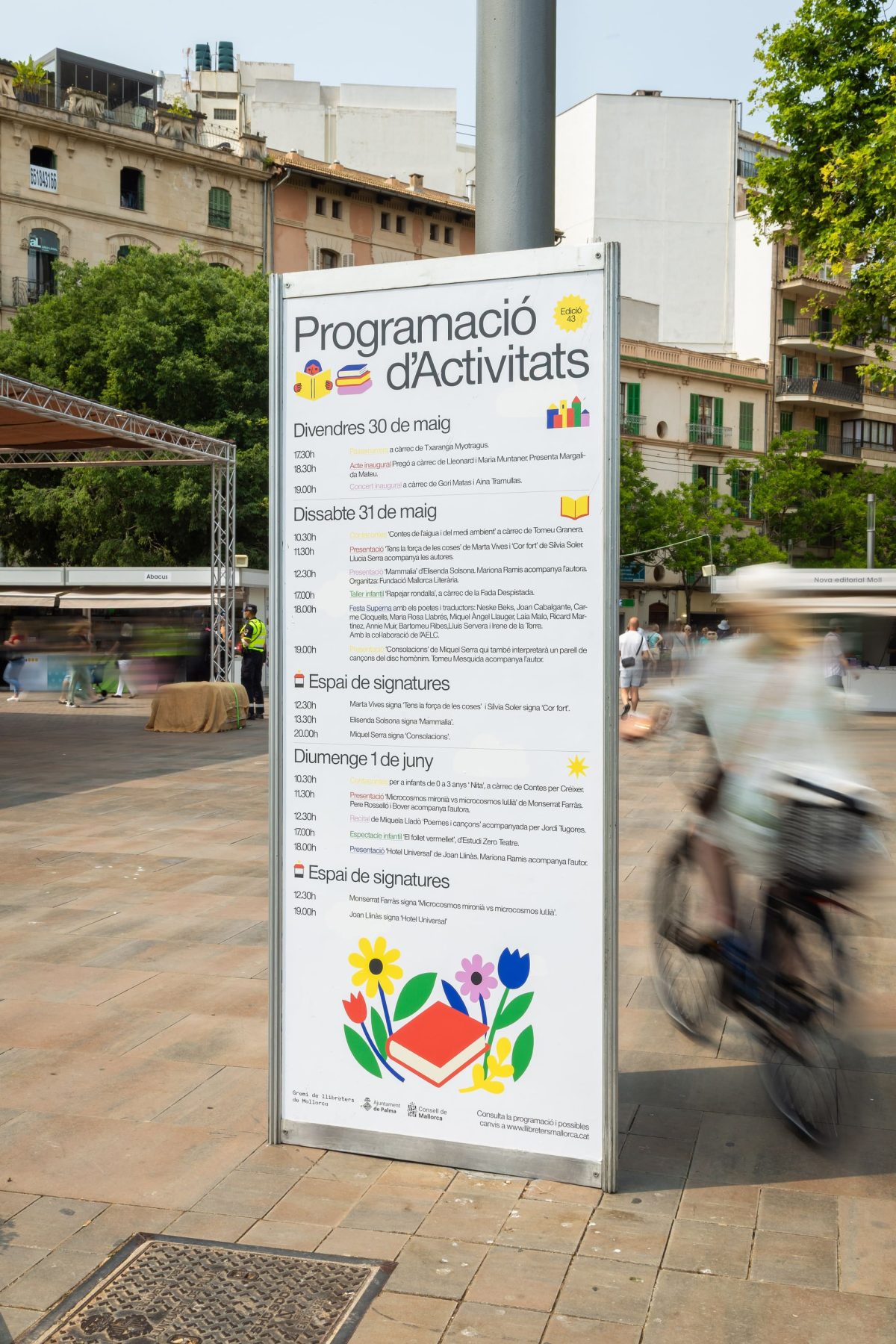 Plakat zur 43. Ausgabe der Buchmesse von Palma – Gestaltung: Indigo Estudio
