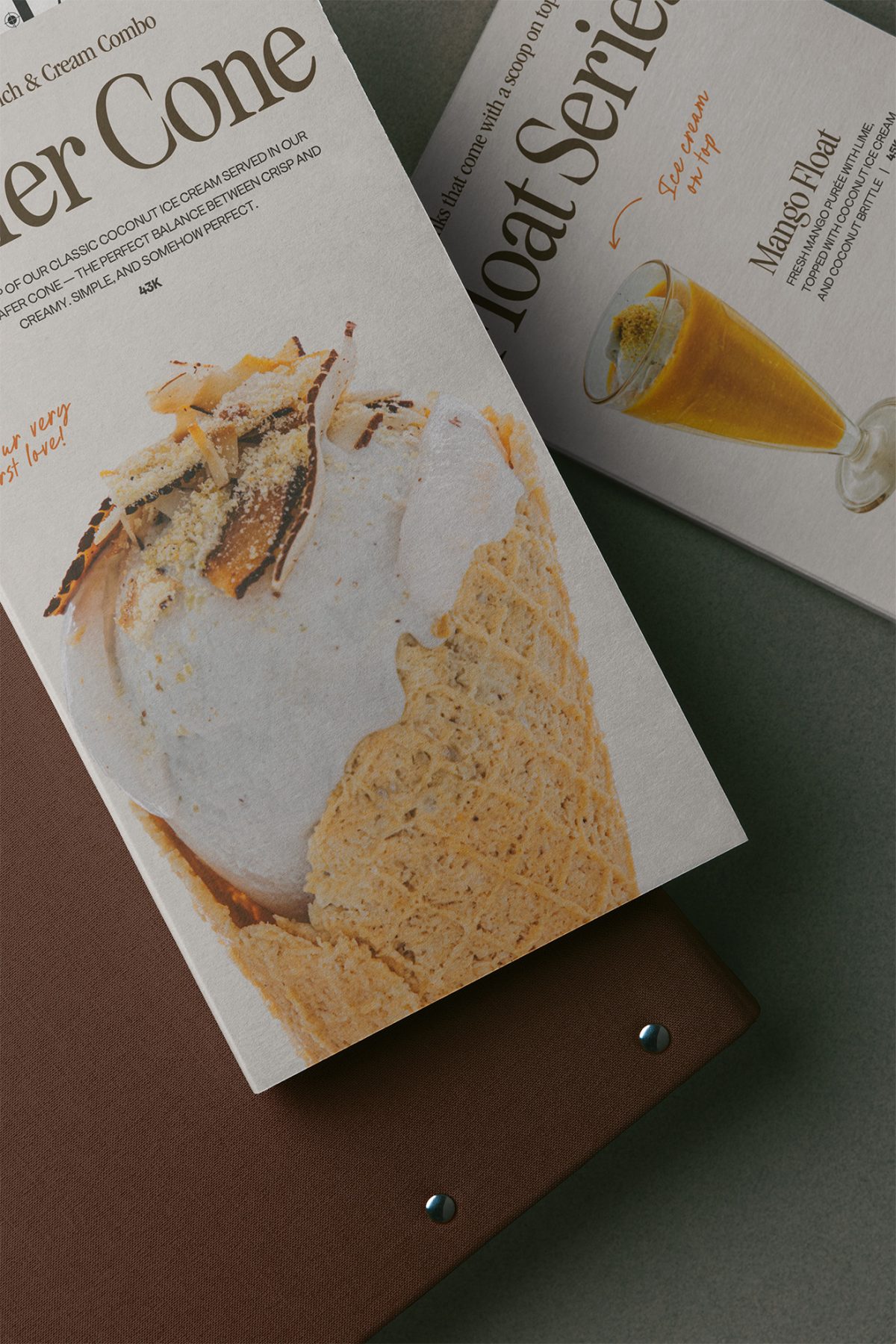 Mockup „Tukies“ – redaktionelles Menüdesign für eine tropische Eisdiele