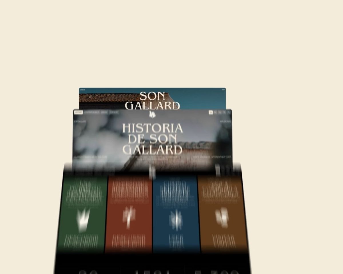Die Startseite von songallard.com in Ebenen · Webdesign von Indigo Estudio